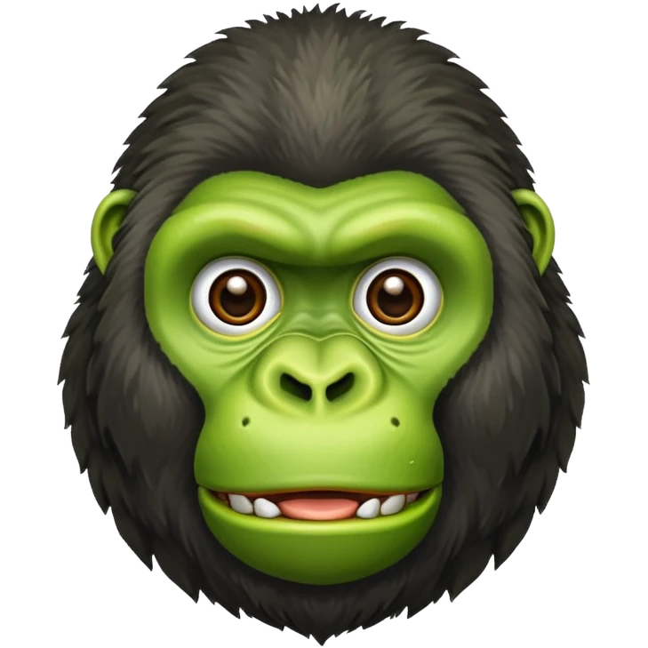 Gorilla mixed with avocado emoji