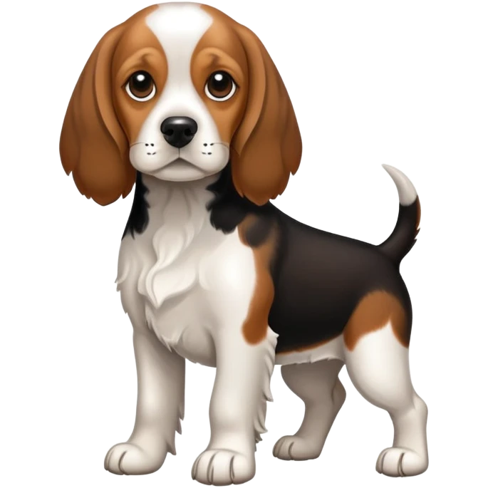 beagle cocker spaniel with black and brown coloring emoji