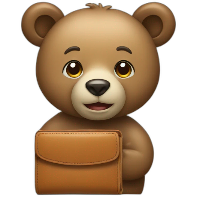 Bear with wallet emoji