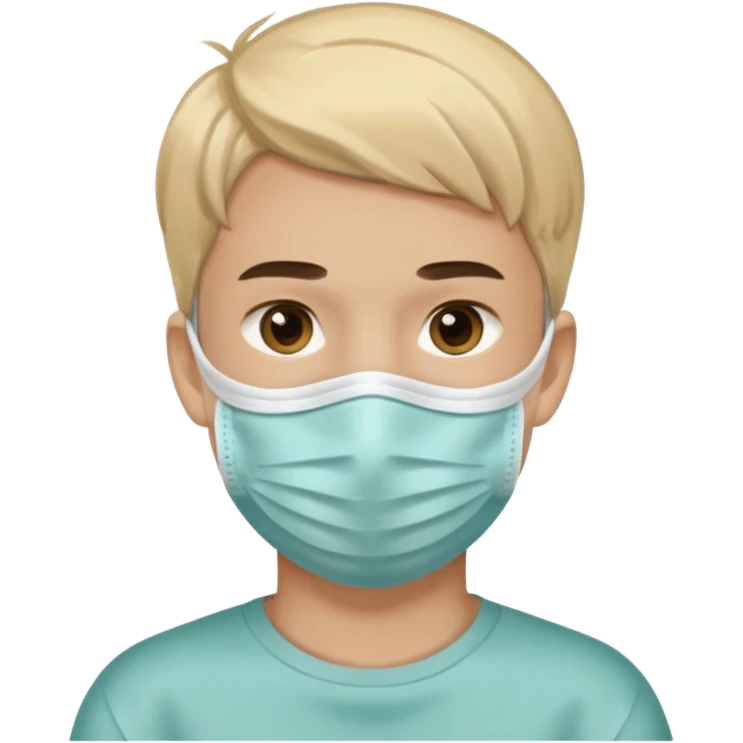 Boy with face mask skincare  emoji