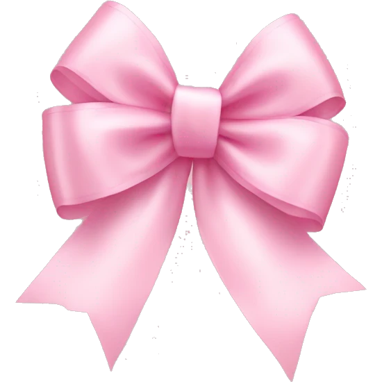 light pink ribbon bow emoji