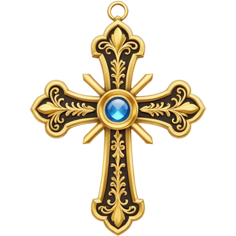 Eastern Orthodox cross. Transparent bakgrundl. AZ emoji