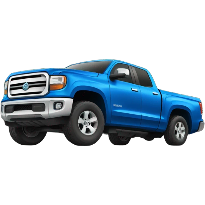 blue powerful big pickup truck emoji
