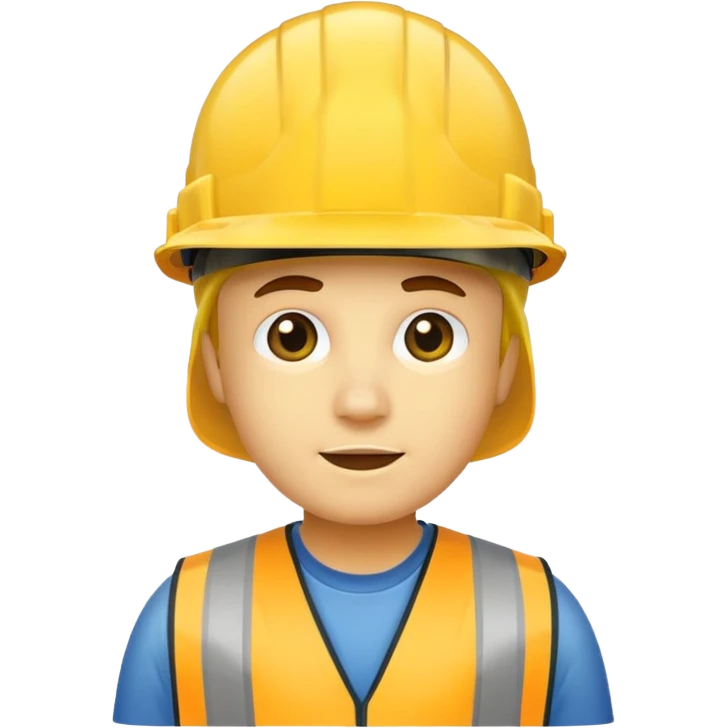 construction hat without guy, front facing transparent emoji