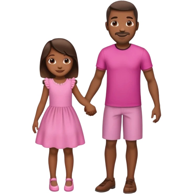 black man with a white little girl emoji