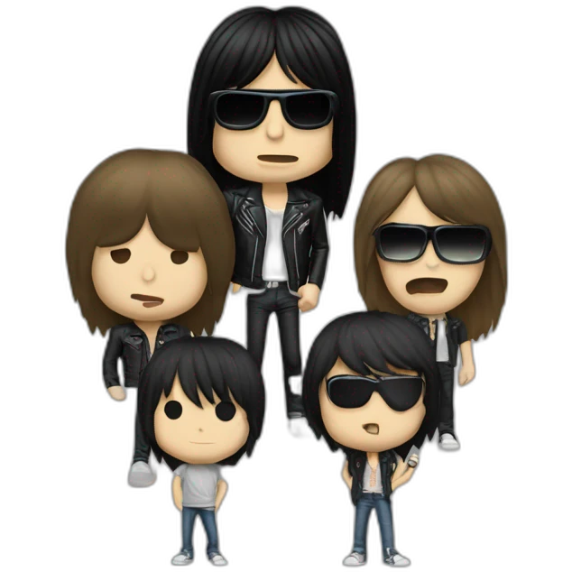 Los Ramones grupo de música emoji