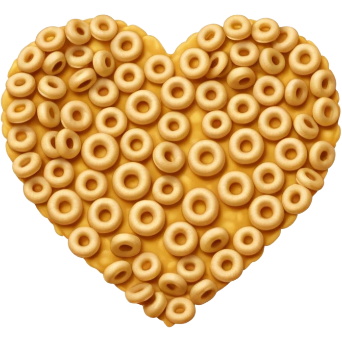 the cereal cheerios in the shape of a heart emoji