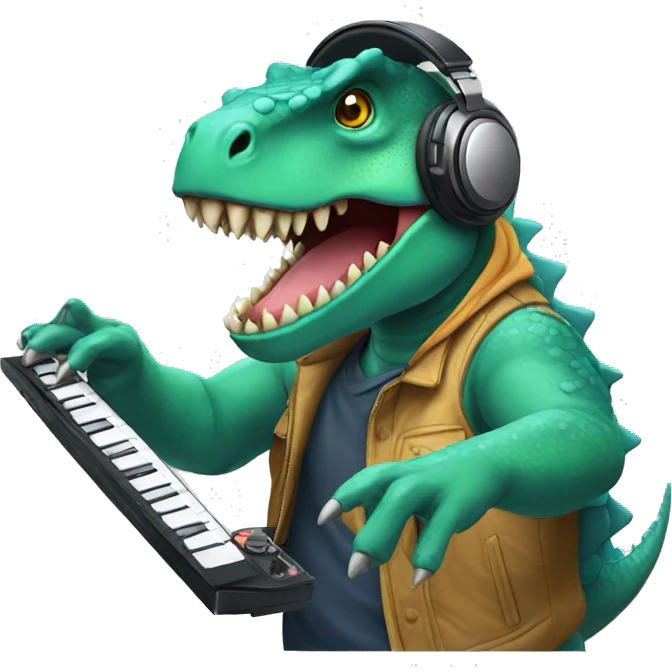 dj dinosaur emoji