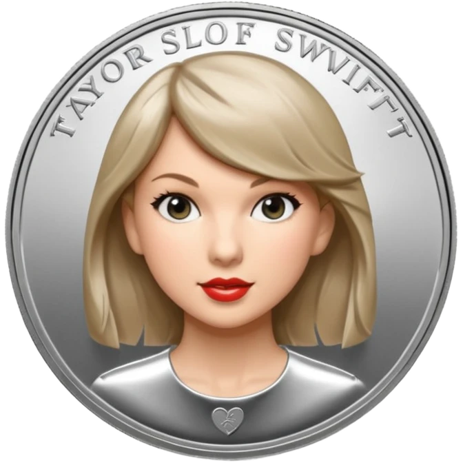 Taylor Swift silver Coin emoji