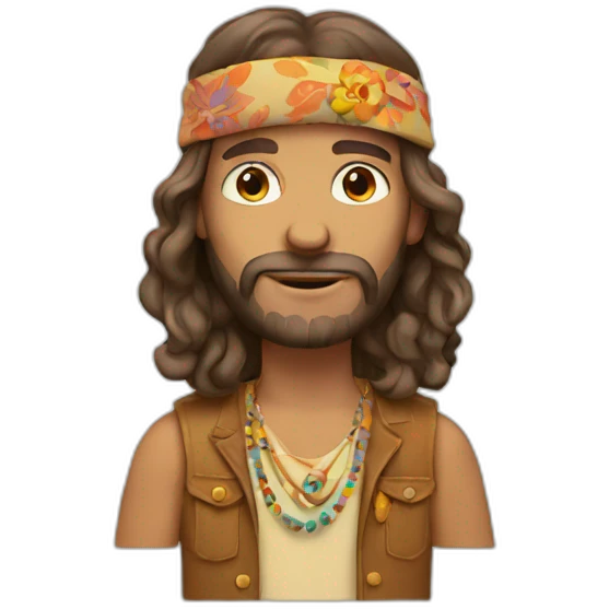 Hippie man emoji