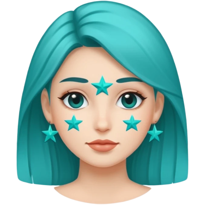 Teal star with alana emoji