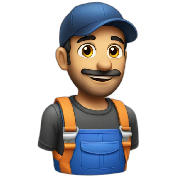 An Arab plumber in a black cap emoji