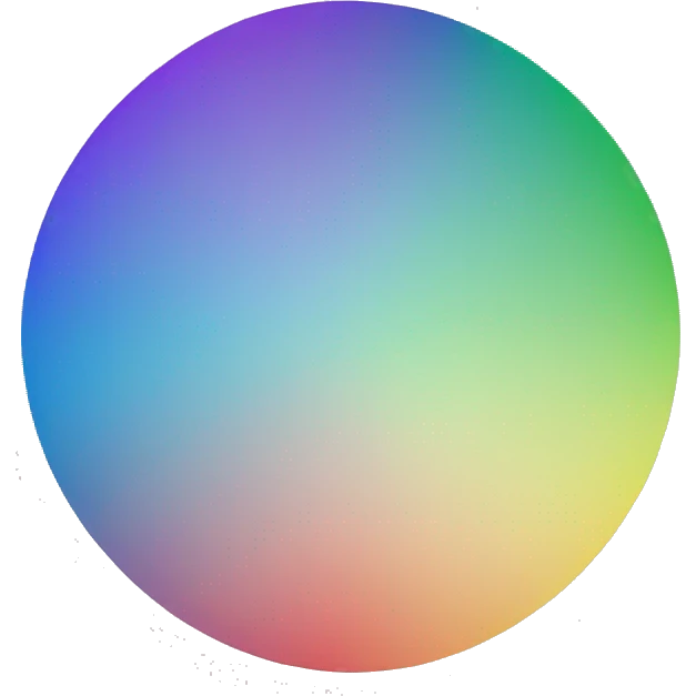 color spectrum in a circle emoji