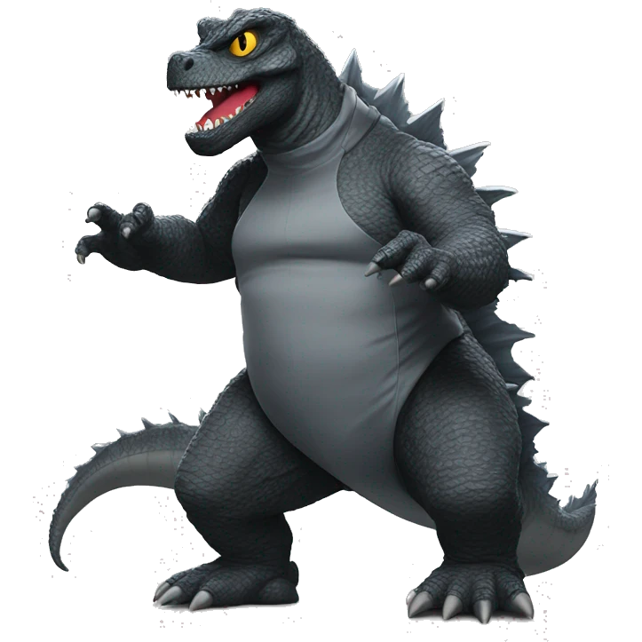 Godzilla dressed as a detective emoji