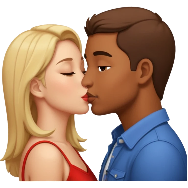 Aggressive kissing emoji