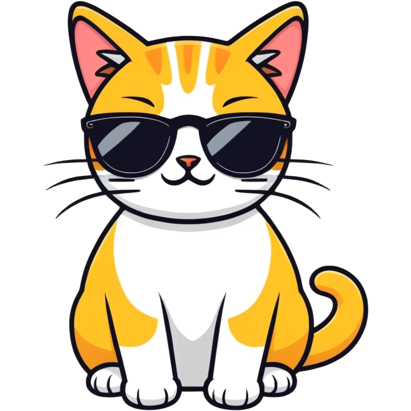Cat with sunglasses emoji