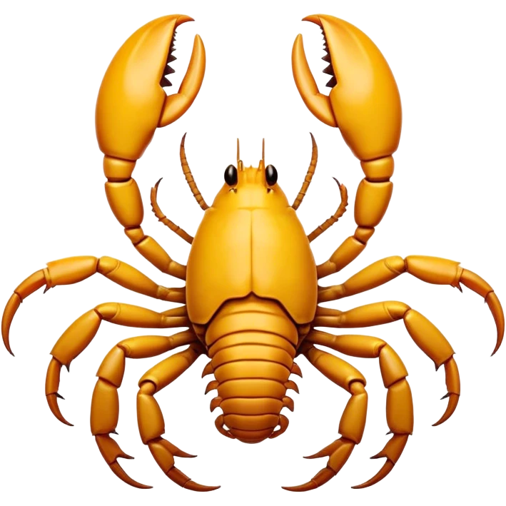 Cinematic Comical Emperor Scorpion Portrait Emoji, Head tilted dramatically with an exaggeratedly amused expression, featuring a striking, glossy exoskeleton with boldly defined pincers and wide, expressive eyes filled with playful disbelief, Simplified yet hilariously expressive features, highly detailed, glowing with a slightly sassy glow, high shine, dramatic yet playful, stylized with an air of cheeky desert mischief, soft glowing outline, capturing the essence of a spirited and over-the-top scorpion that feels like it could snap its pincers into internet fame instantly! emoji