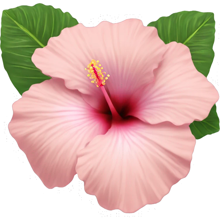Light pink hibiscus ￼ emoji