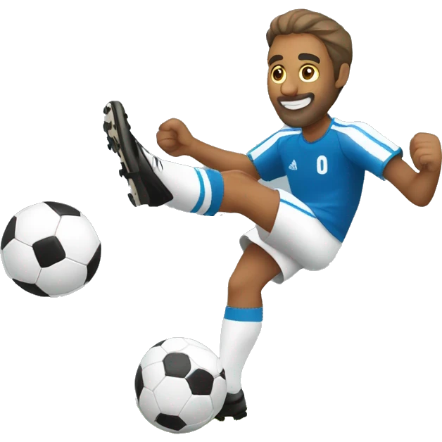 ANTONIO RUTIGER KICKING SOCCER BALL emoji