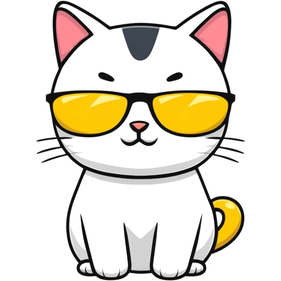 Cat with sunglasses emoji
