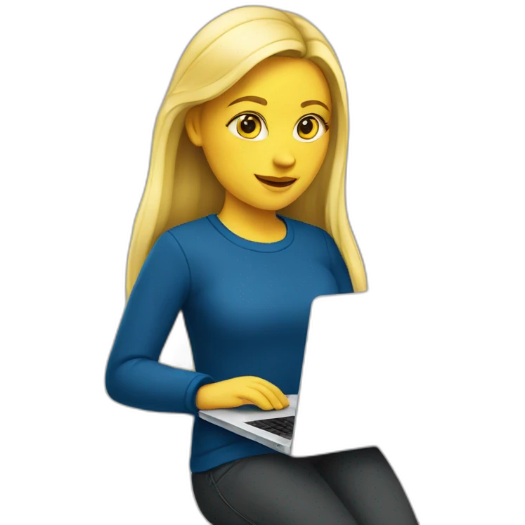 swedish-girl-with-laptop emoji