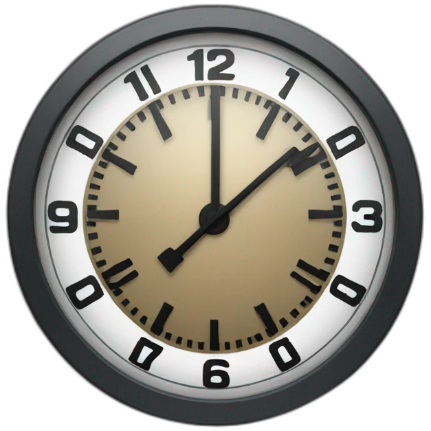 Train clock emoji