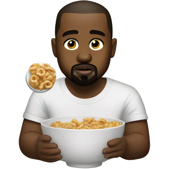 Kanye west eating cereal emoji