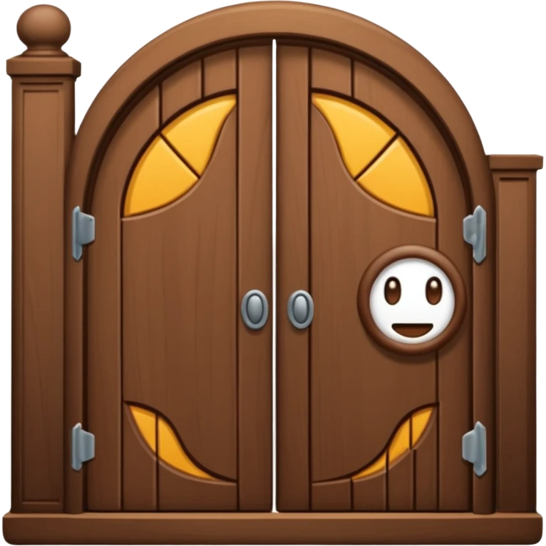 porta de madeira arredondada no topo emoji