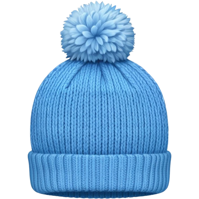 Hat with pompom light Blue emoji