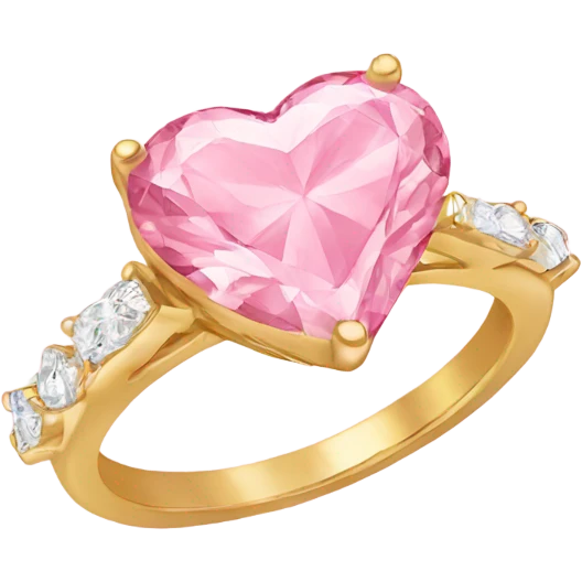 Pink heart engagement ring emoji