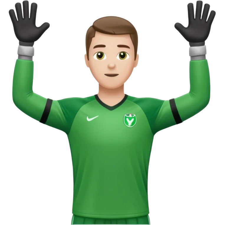 soccer goalkeeper standing arms out wide emoji