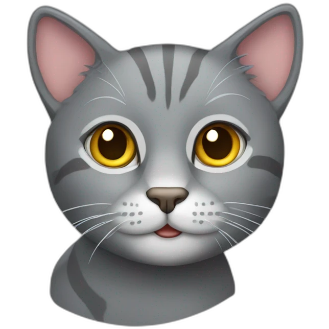 foldeared gray cat emoji