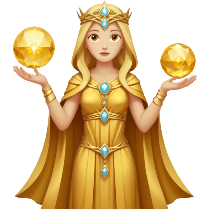 fantasy magic tarot card low poly goddess emoji