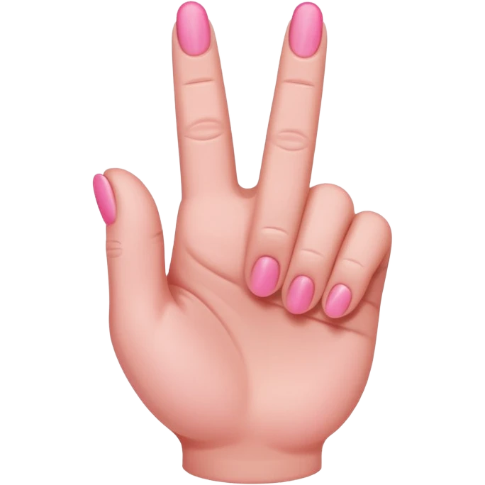 Pink middle finger emoji