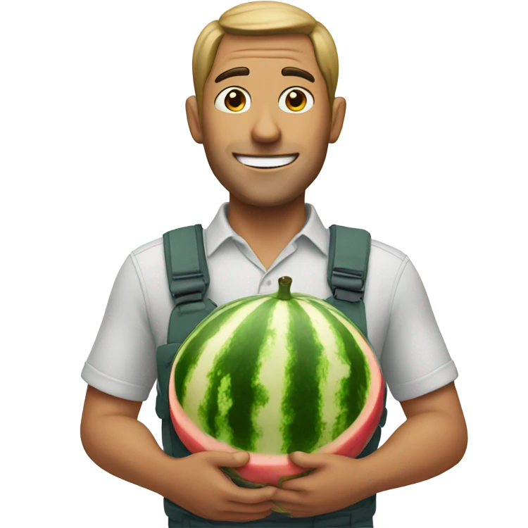 Man with watermelon  emoji