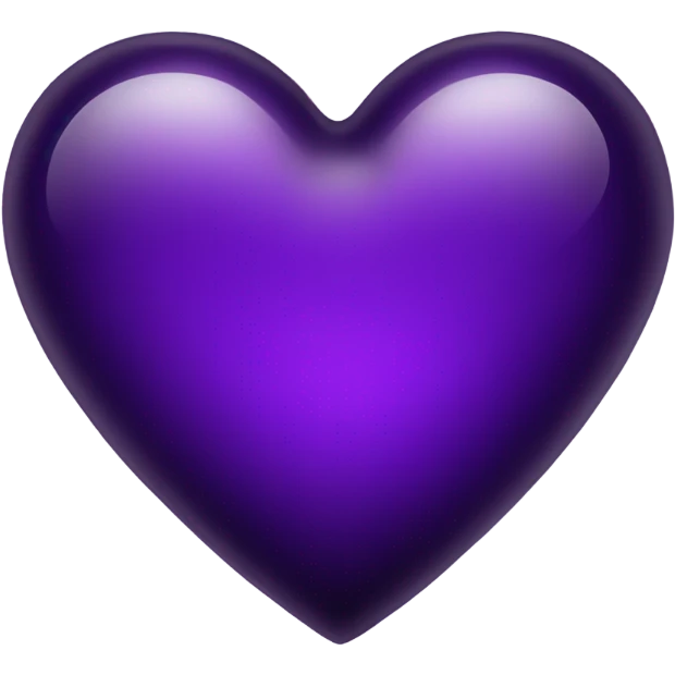 glass dark purple heart  emoji