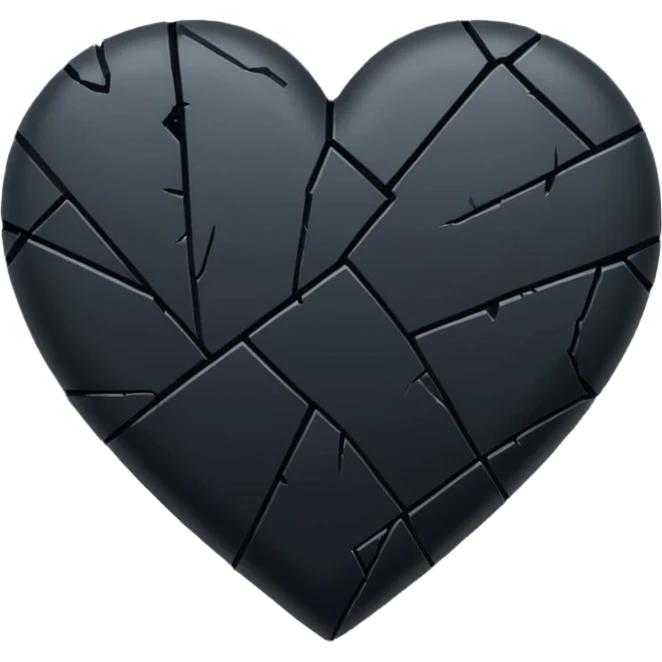 Broken black heart  emoji