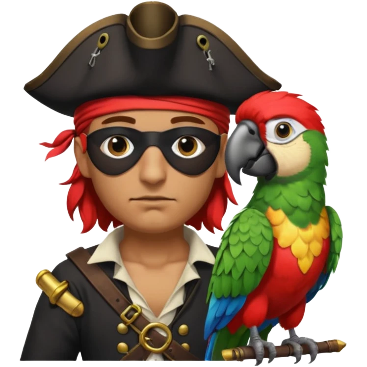 pirate and parrot emoji