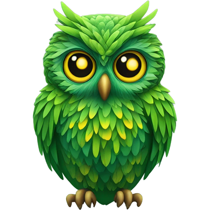 Green owl emoji