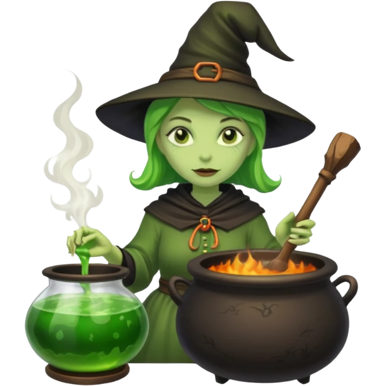 green witch cooking potion emoji