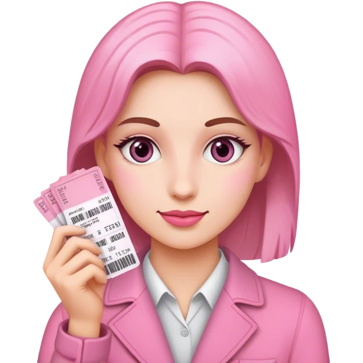 Femme avec billets habillée en rose  emoji