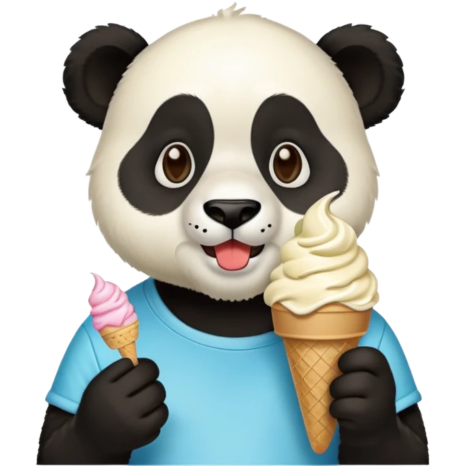 NkPanda eating ice cream emoji