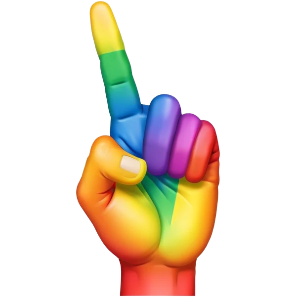 Rainbow middle finger  emoji