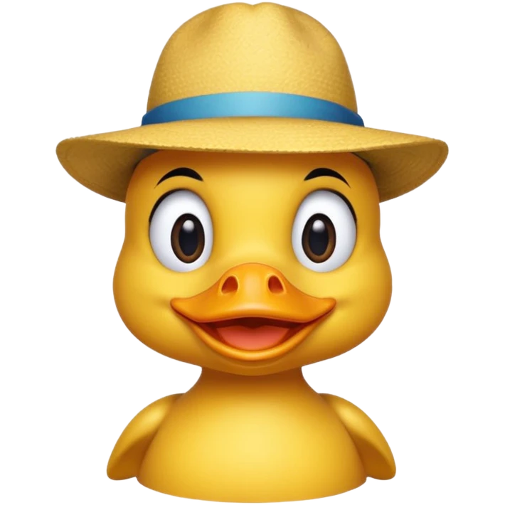 carnival duck with hat emoji