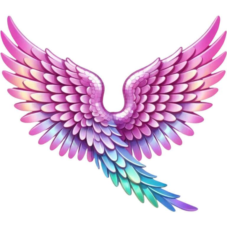 Pink sparkly angel wing emoji