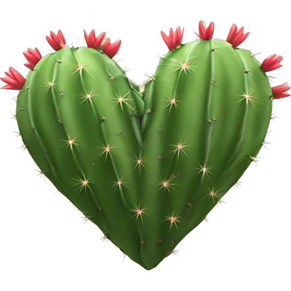 Cactus heart emoji