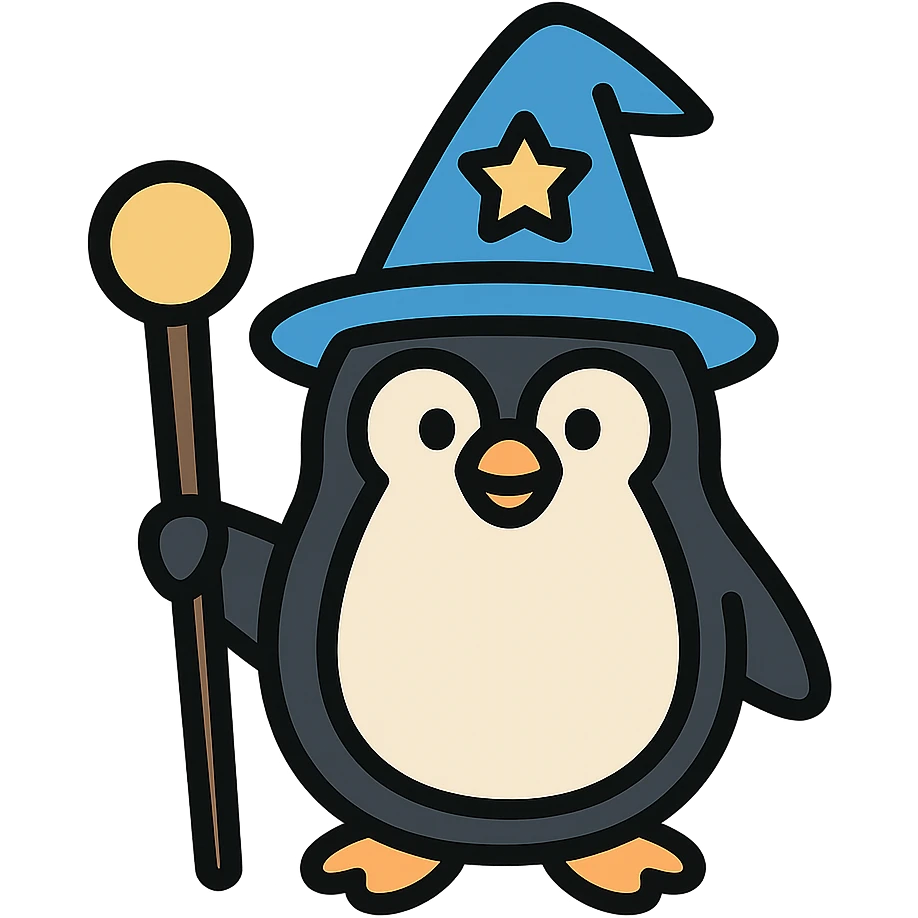 penguin wizard emoji