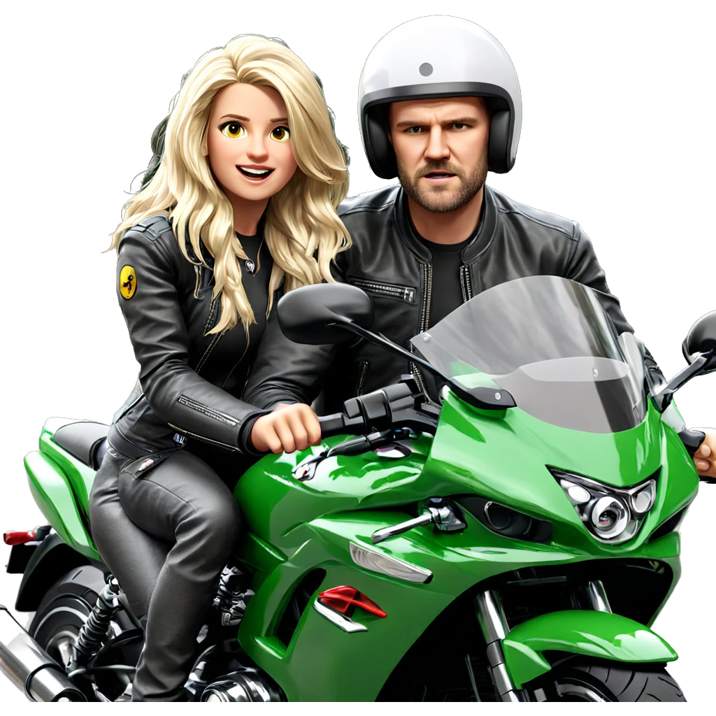 biker duo on motorcycle emoji