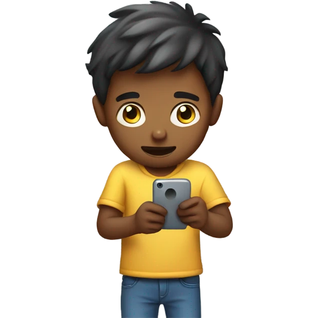 Boy playing on phone emoji