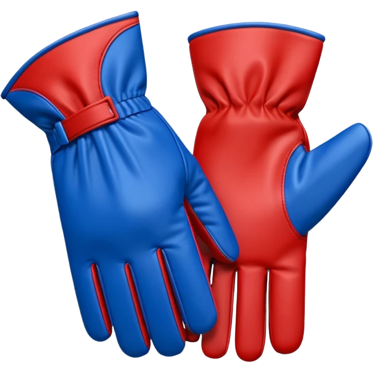 One Hand glove in blue (#00A3E0) and red (#F9423A)  emoji
